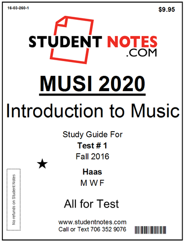 Cover image for MUSI 2020 Haas Test 1